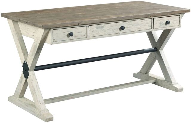 Hammary® Reclamation Place Sundried Natural/Willowed Trestle Desk-0