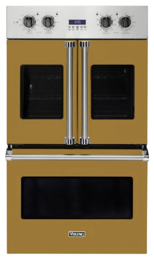 Viking® 7 Series 30" Golden Hour Double Electric French-Door Wall Oven-0