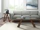 Elements International Kieran Glass Top Rectangular Coffee Table with Dark Espresso Base-4