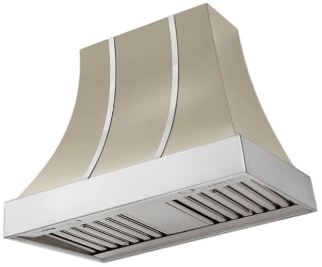 AGA Cascade 36" Fawn Wall Mounted Range Hood  with Polished Chrome Trim-0