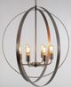 YHD Spherical Satin Nickel 6-Light Chandelier-2