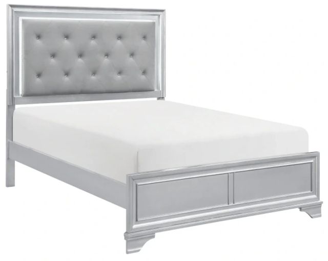 Homelegance® Anatole Gray/Silver Eastern King Panel Bed-0