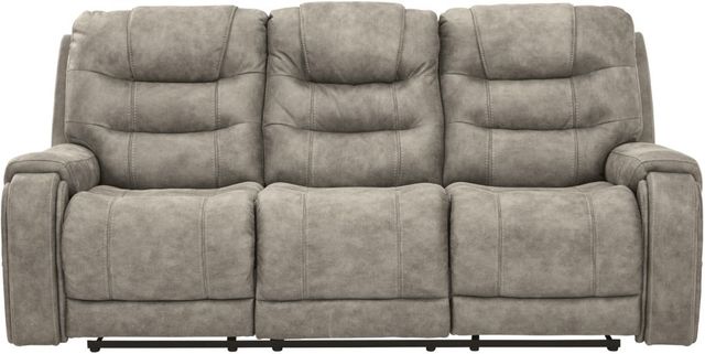 Signature Design by Ashley® Yacolt Fog Power Reclining Sofa with Adjustable Headrest-1
