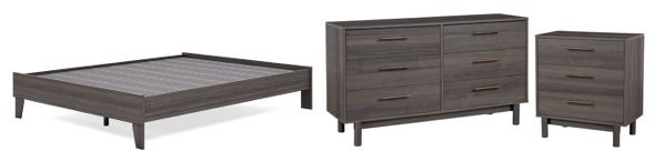 Signature Design by Ashley® Brymont 3-Piece Dark Gray Full Platform Bed Set-0