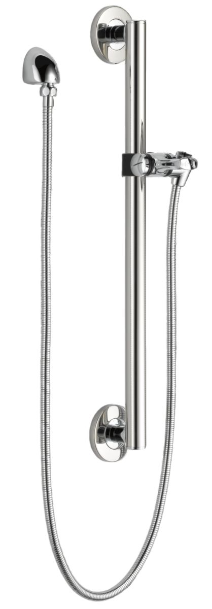 Delta Universal Showering Chrome 24" Adjustable Slide Bar/Grab Bar Assembly with Elbow-0