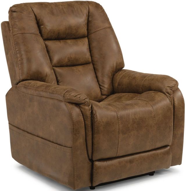 Flexsteel® Theo Power Recliner with Power Headrest and Lumbar-0