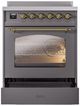 Ilve® Nostalgie II Series 30" Matte Graphite Pro Style Induction Range-2