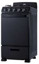 Summit® 20" Black Freestanding Gas Range -3