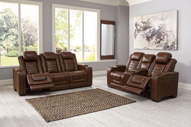 Signature Design by Ashley® Backtrack 2-Piece Chocolate Living Room Set with Power Reclining Sofa-3
