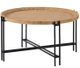 A & B Home Natural Coffee Table with Black Metal Base -0