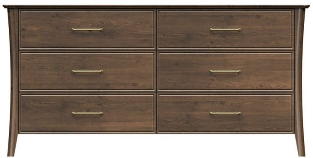 Country View Woodworking Westroom Bedroom Brown Maple 68" Dresser-0