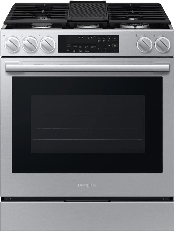 Samsung Bespoke Smart 30" Fingerprint Resistant Stainless Steel Gas Slide In Gas Range-0