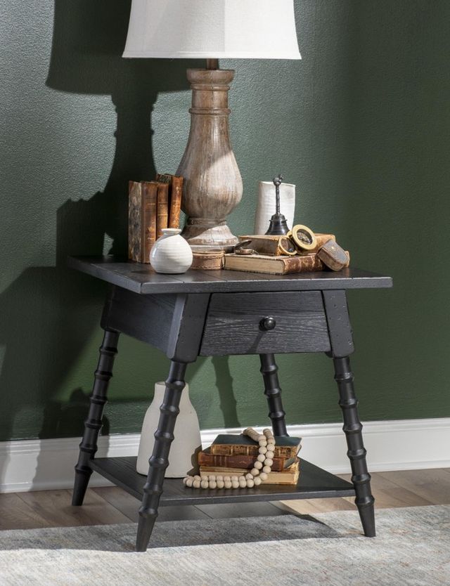 Legacy Classic Vintage Market Kettle Black 1-Drawer End Table-1