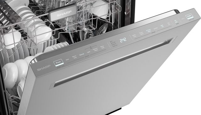 Sharp® 24" Stainless Steel Top Control Built In Dishwasher-3