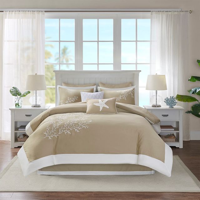Olliix by Harbor House Coastline 6 Piece Khaki California King Comforter Set-1