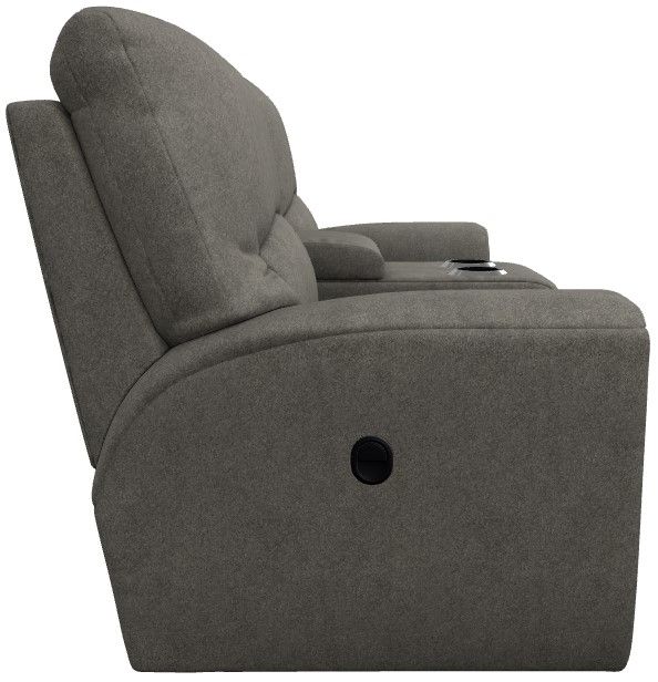 La-Z-Boy® Cassian Charcoal Manual Reclining Loveseat with Console-3