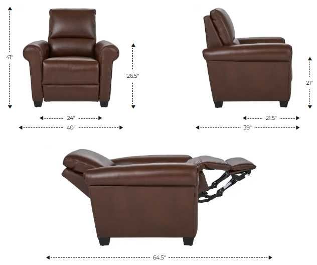 La-Z-Boy® Clybourn Cognac Leather Power Reclining Chair with Headrest-2