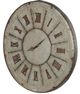 A & B Home Jonet Vintage Matted Bronze Tin Round Clock-1