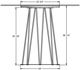 Amisco Customizable Calypso 36" Flat Edge Clear Glass Counter Height Table with 48" Tabletop -1