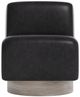 Bernhardt Marley Bernhardt Living Black Leather Swivel Chair-1