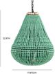 TOV Furniture Palani Green Wooden Bead Chandelier-2