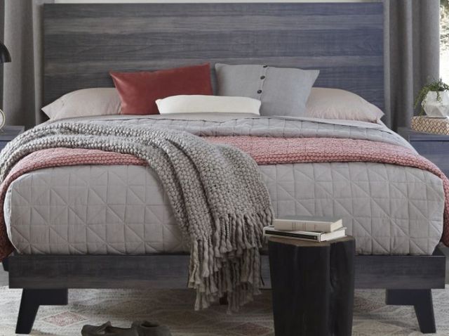 American Wholesale Furniture Mid Century Grey King Bed-0
