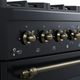 FORNO® Antico Series Alta Qualita 36" Black Pro Style Gas Range-5