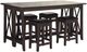 Bernards Carmina 5-Piece Antique Brown/Black Drop Leaf Counter Set-0