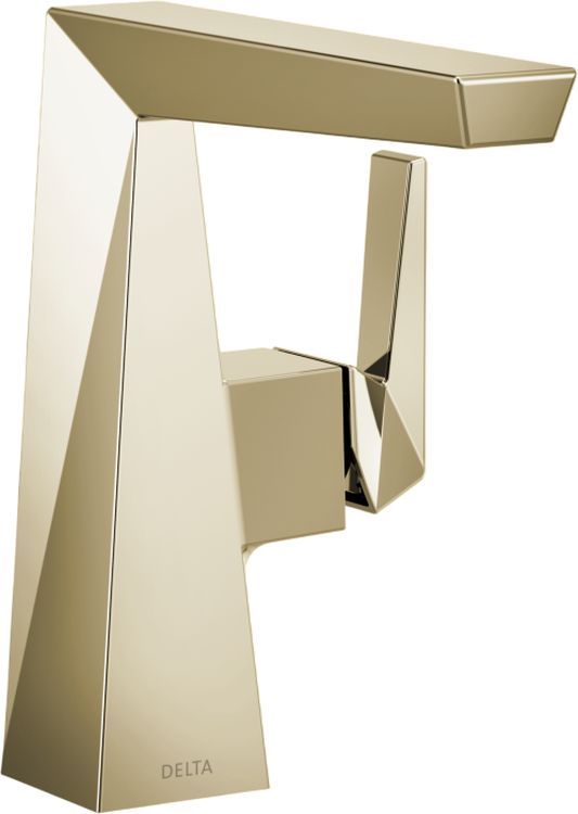 Delta Trillian™ Lumicoat® Polished Nickel Single Handle Mid-Height Bathroom Faucet-0