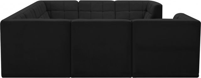 Meridian Furniture Relax 8-Piece Black Velvet Modular Sectional Set-2