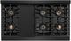 ZLINE Paramount Series 48" Black Stainless Steel Gas Rangetop with Champagne Bronze Accents-2