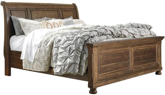 Signature Design by Ashley® Flynnter 5-Piece Medium Brown Queen Sleigh Storage Bed Set-1