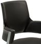 Michael Amini® AOS Queue Black/Gray Leather Guest Chair-1