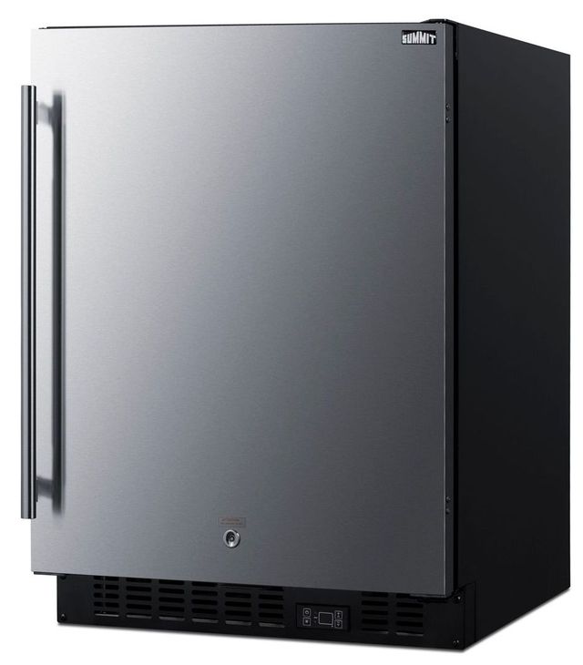 Summit® 24" 3.7 Cu. Ft. Stainless Steel Undercounter Freezer-1