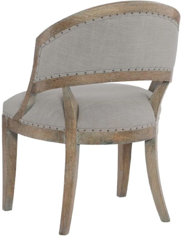 Hooker® Furniture Boheme Garnier Antique Milk Paint/Antwerp Linen Barrel Back Dining Chair-2