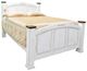 Million Dollar Rustic Frost White Queen Mansion Panel Bed-0