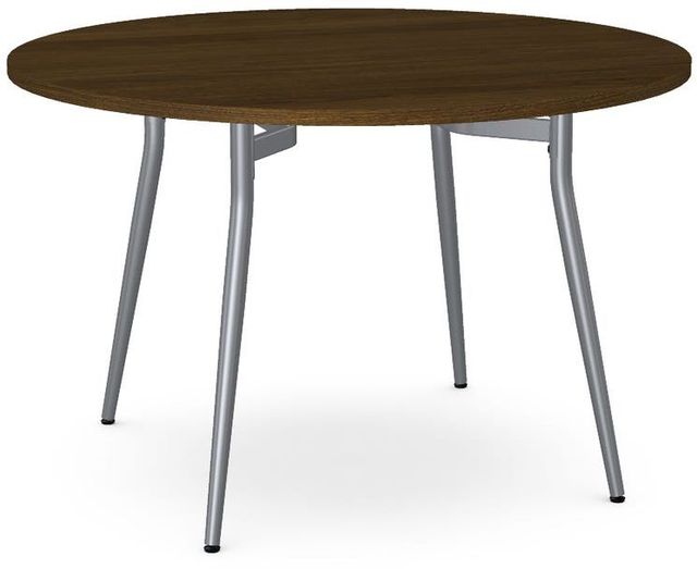 Amisco Customizable Alys 31" Round Table with 48" Walnut Veneer Top-0