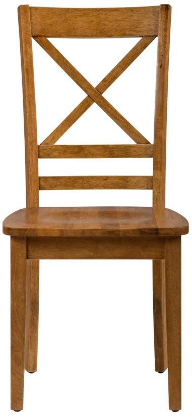 Jofran Inc. Simplicity Honey X-Back Side Chair-2