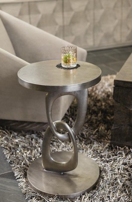 Bernhardt Linea Textured Graphite Side Table-1