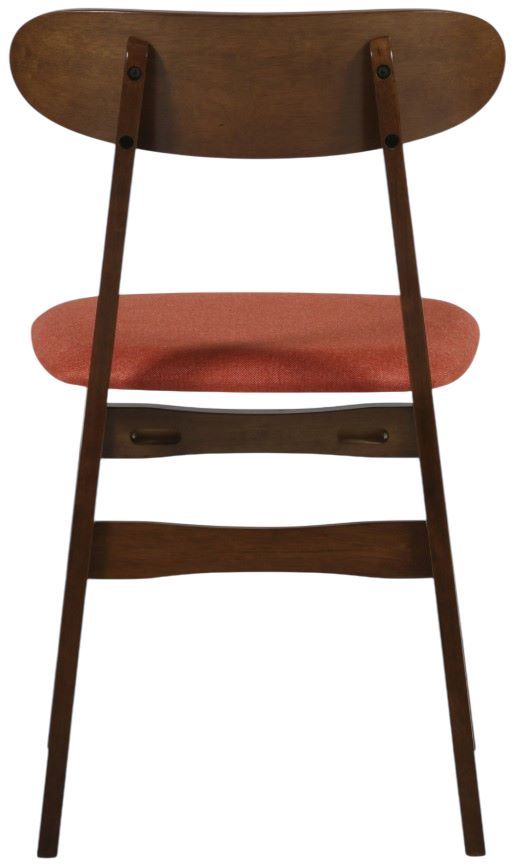 New Classic® Home Furnishings Morocco Orange/Walnut Dining Side Chair-4