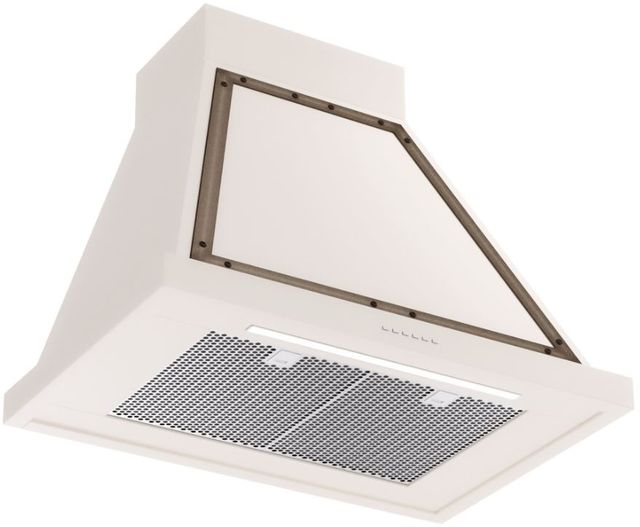Ilve® Nostalgie II Noblesse 30" Antique White Wall Mounted Range Hood with Burnished Trim-1
