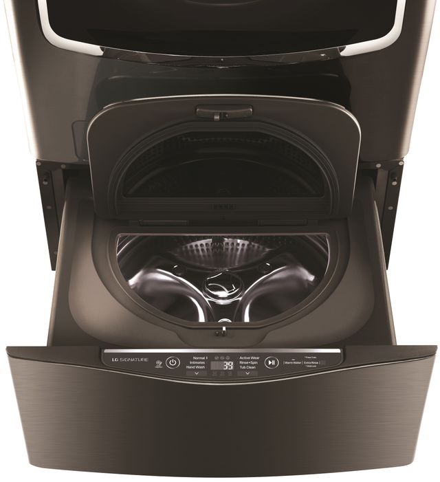LG SIGNATURE SideKick™ 29" Black Stainless Steel Pedestal Washer-0