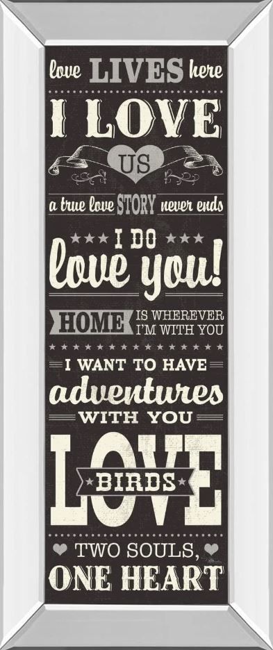Classy Art L-O-V-E Ill by Pela Studio Mirror Framed Wall Art-0