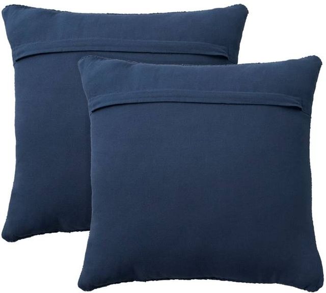 Nourison Home™ Lifestyle 2-Piece Navy Cotton Knitted Throw Pillows Set-1