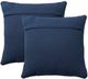 Nourison Home™ Lifestyle 2-Piece Navy Cotton Knitted Throw Pillows Set-1