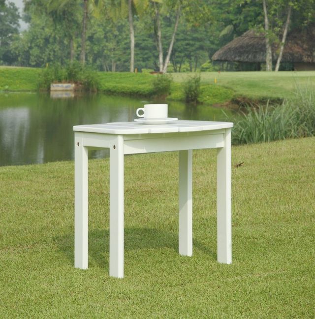 Linon Adirondack White Wooden Outdoor End Table-1