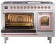 Ilve® Nostalgie II Noblesse 48'' Stainless Steel Pro Style Dual Fuel Range with Copper Trim-3