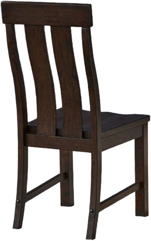 A-America® Henderson Muscavado Brown Slatback Dining Side Chair-1