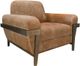 International Furniture Direct Loft Brown Caramel Armchair-0