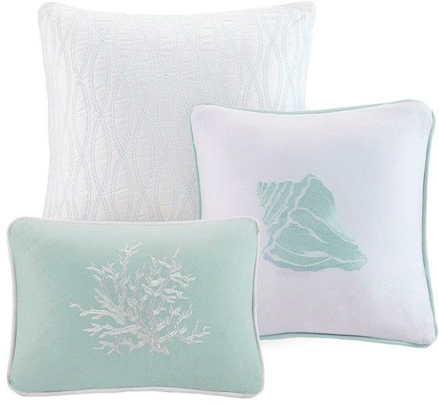 Olliix by Harbor House Aqua Full/Queen Coastline Duvet Cover Mini Set-3